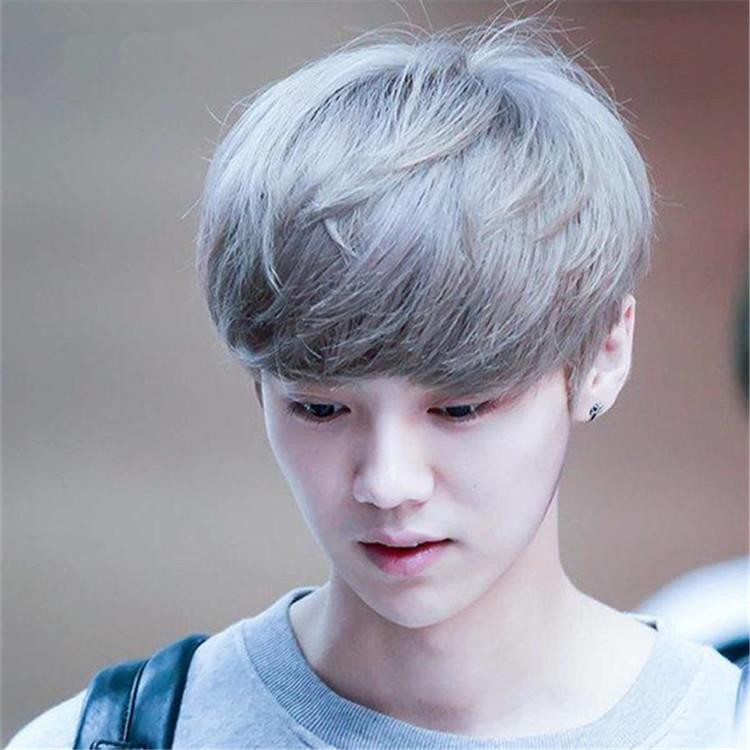 Ready Stock Wig Male Korean Version Handsome Tight Oblique Liu