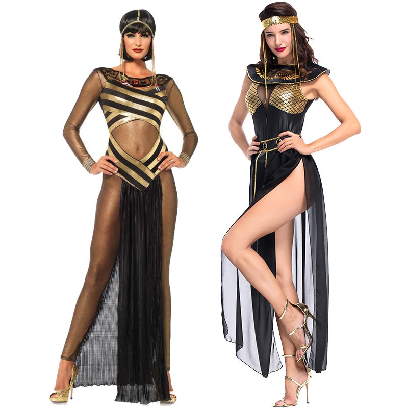 Egyptian Costume Porn - Hot Carnival party Cleopatra costume women adult Egyptian queen cosplay  Halloween costume sexy golden costume wig | Shopee Malaysia