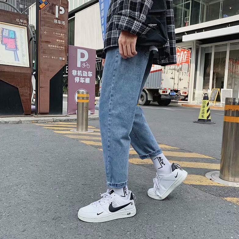 Men's fashion casual Denim Pants Men jeans Thin jeans Slim fit pants  trousers Straight jeans blue jeans | Shopee Malaysia