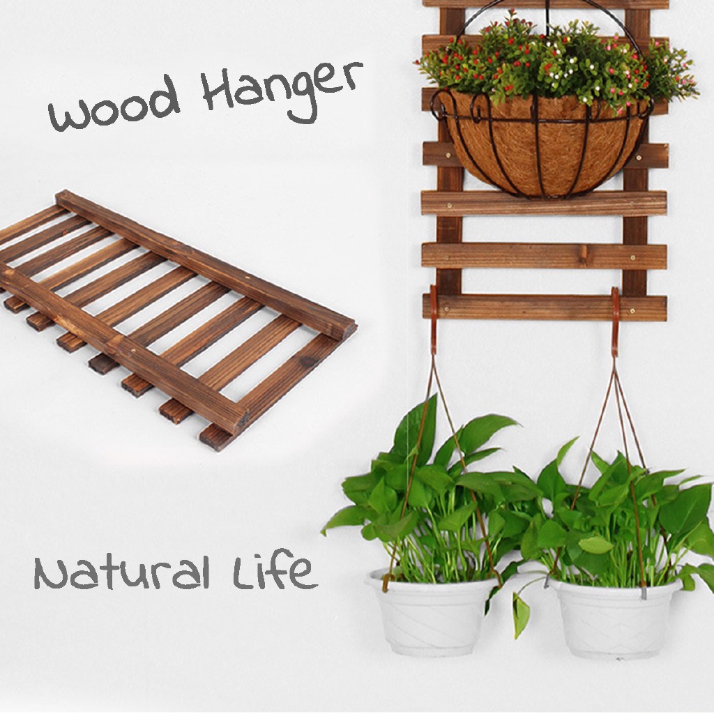 Zyezi Diamond Wooden Wall Planter Hanging Vase Plant Holder Indoor Vertical Container Wall Hanging Home Decor Amazon Co Uk Garden Outdoors