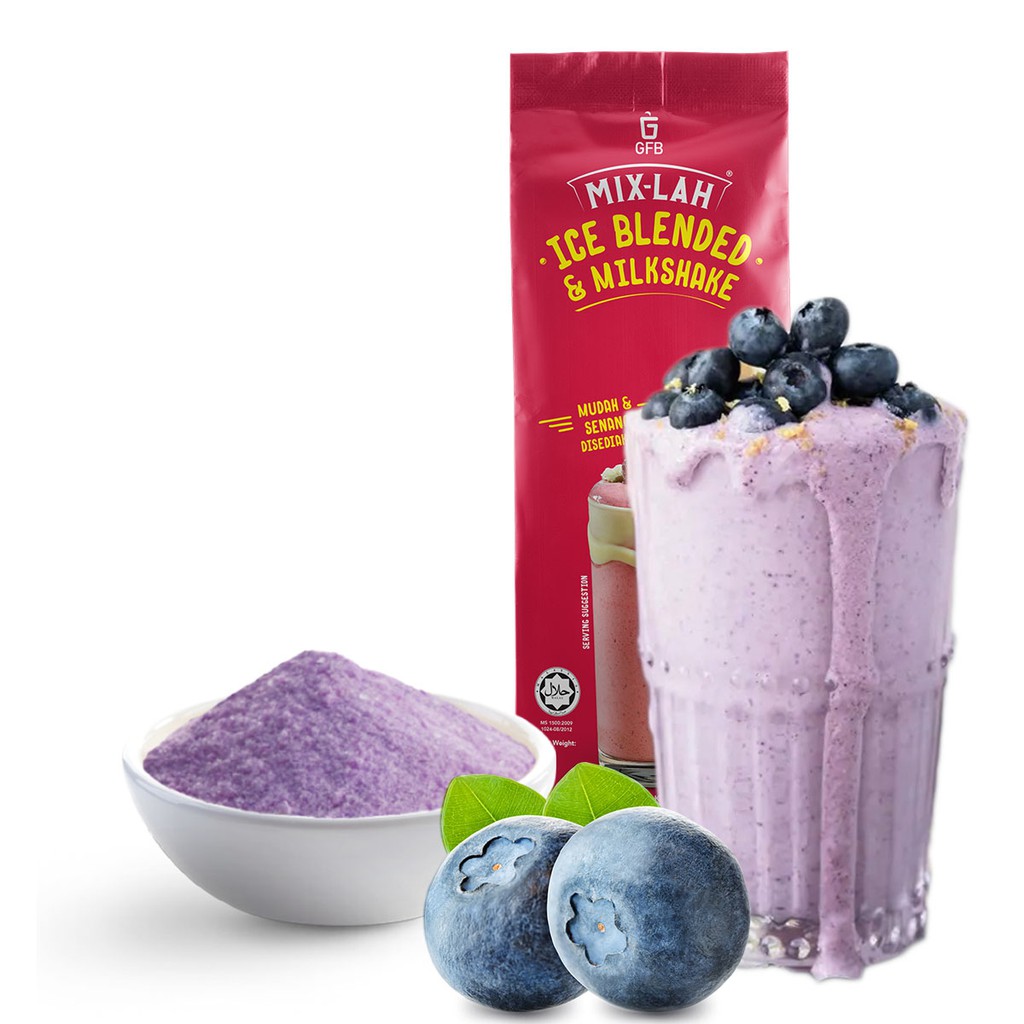 Gfb Mix Lah Serbuk Ice Blended Dan Air Balang Powder Blueberry 1kghalal Shopee Malaysia 3737