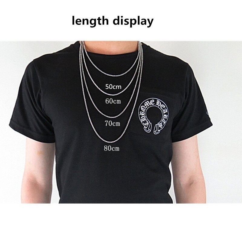 Brand New Simple Style 5mm Stainless Steel Plating Gold Necklace 50cm 70cm Necklace For Men And Women Shopee Malaysia