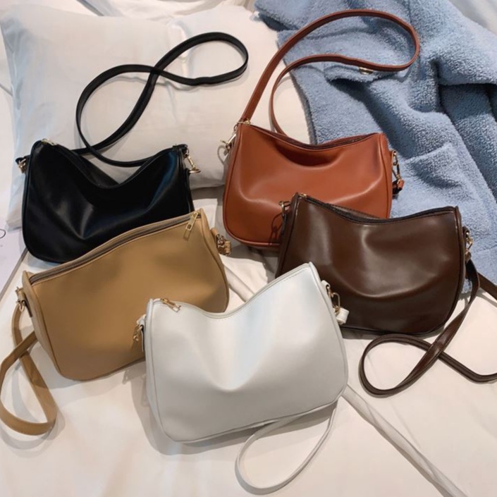 Color : Brown, Size : 25cm10cm15cm HWX Womens Tote Top-Handle Handbag ，Ms Leather Messenger Shoulder Bag Simple Casual Korean Tide Handbag