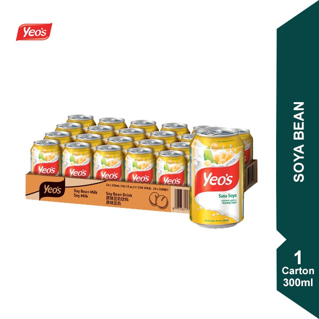 YEO'S Asian Drink Soya Bean Can 1 Carton (24 x 300ml) [KL & Selangor