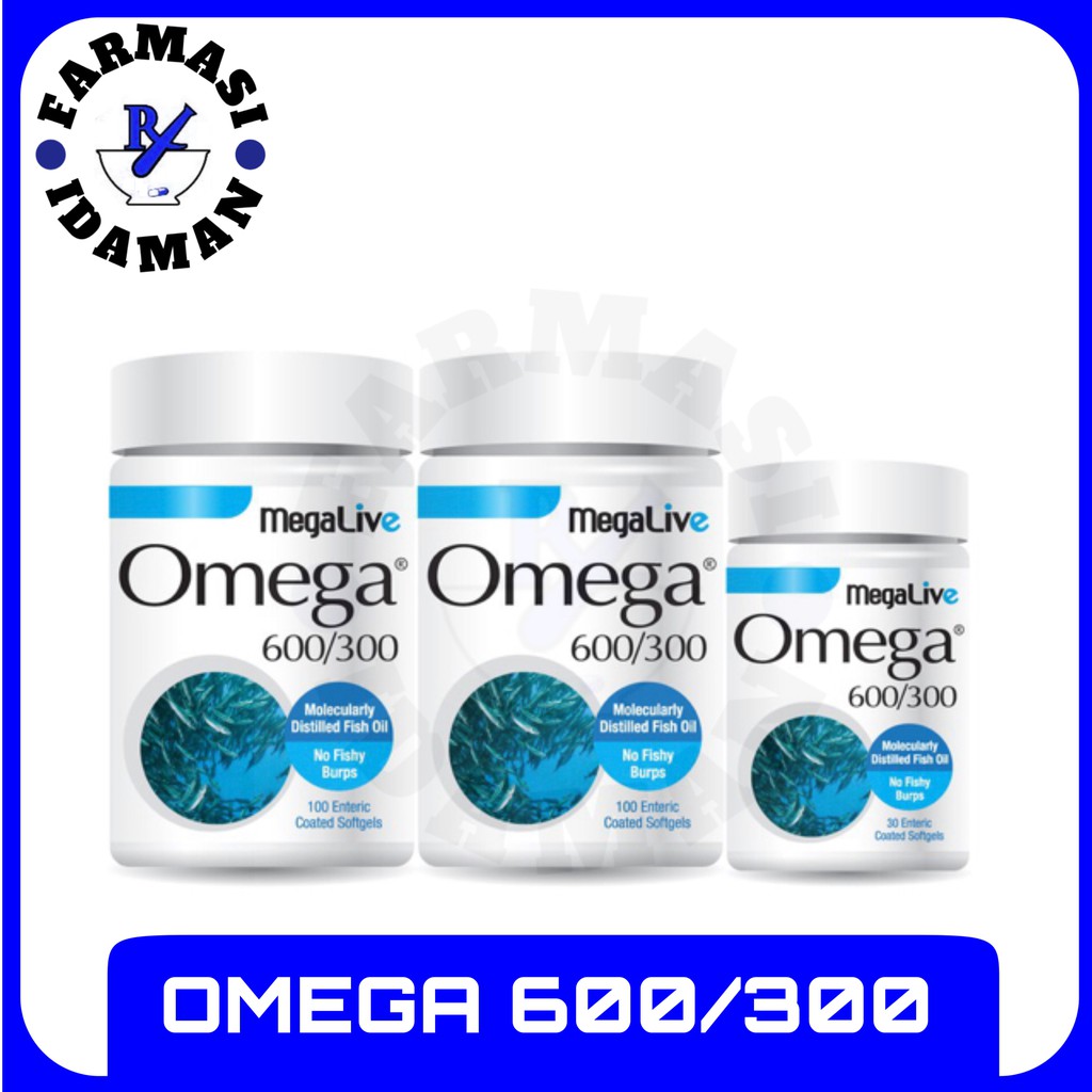 MegaLive Omega 600/300 (Molecularly Distilled Fish Oil) Shopee Malaysia
