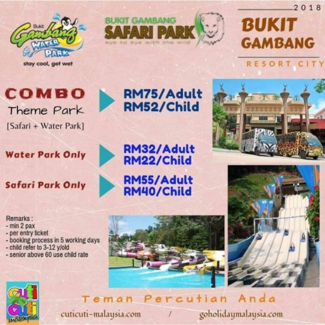 gambang safari park ticket price