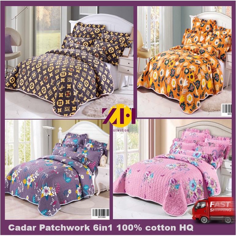 ZH Cadar Super Queen Patchwork 100 Cotton 6in1 High Quality Patchwork
