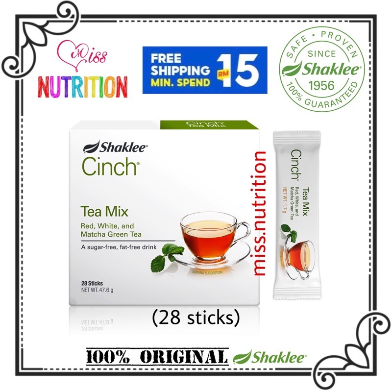 𝐅𝐀𝐒𝐓 𝐒𝐇𝐈𝐏𝐏𝐈𝐍𝐆 Original Cinch Tea Mix Shaklee 28 Sticks