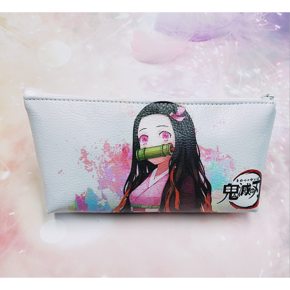 Demon Slayer Kimetsu No Yaiba Kamado Tanjirou Nezuko Kawaii Anime Canvas Pencil Case Zipper Student Pencil Bag Office School Supplies Stationery Cute Kids Gift Shopee Malaysia