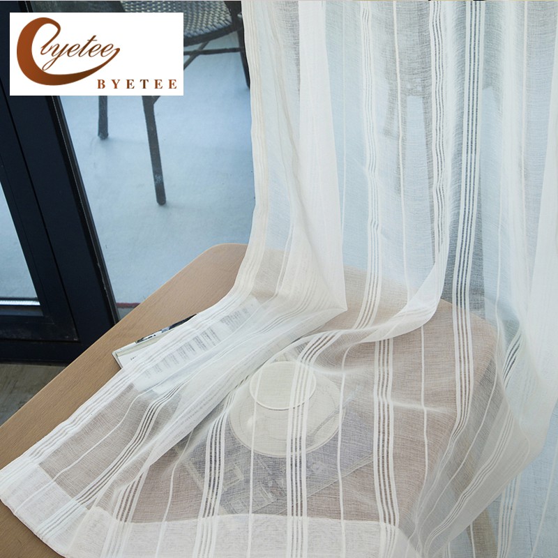 Modern Bedroom Window Living Room Curtain Tulle Sheer Organza Voile Curtains