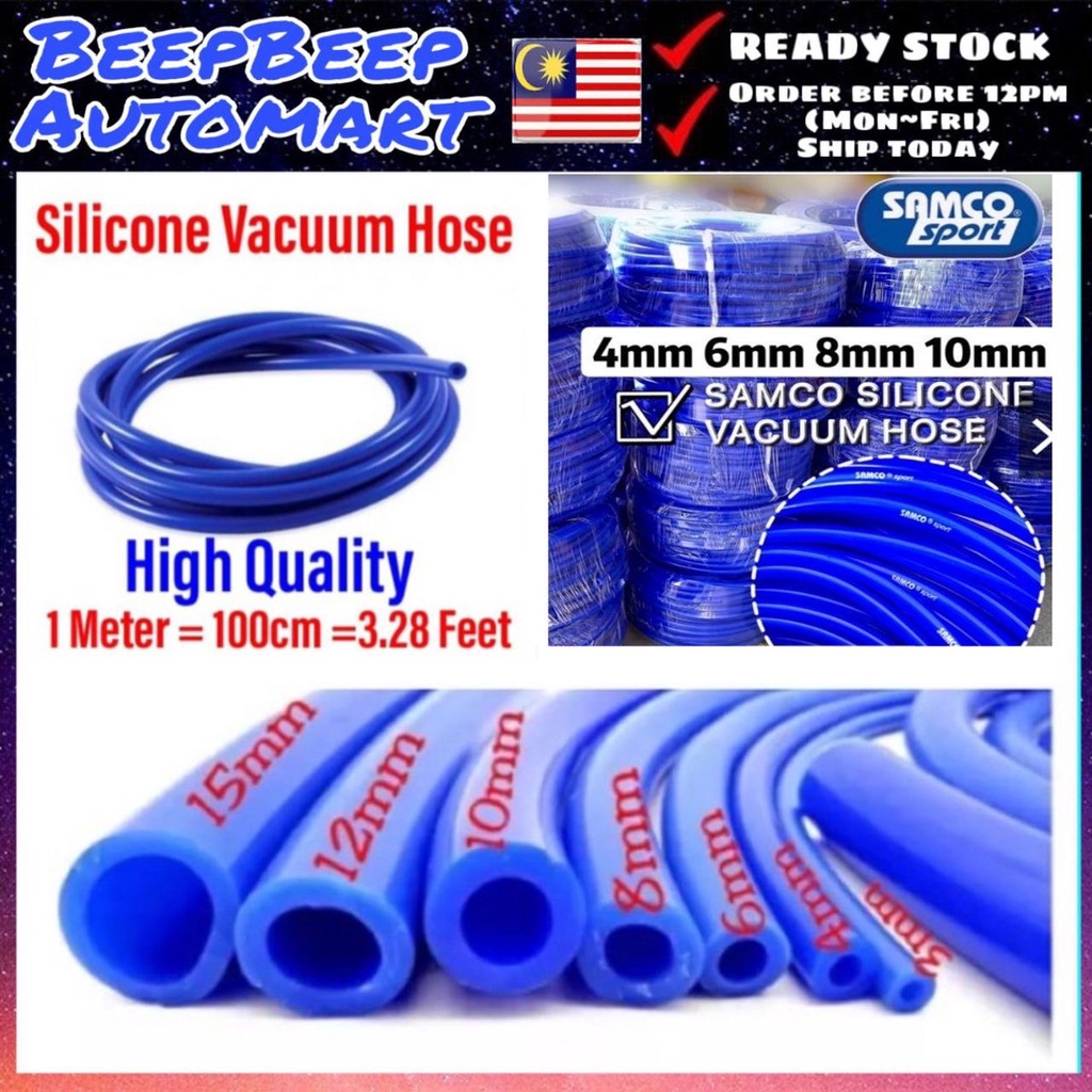 Samco Silicone Vacuum Hose 3mm 4mm 6mm 8mm 10mm (1meter =100cm=3kaki