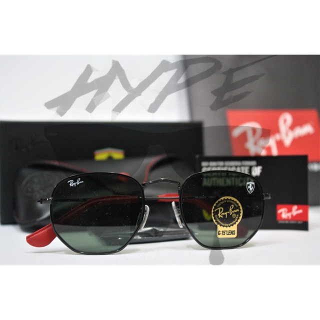 ferrari ray ban hexagonal sunglasses