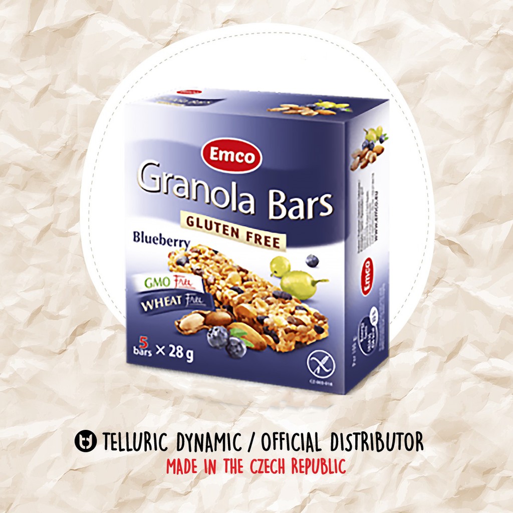 Emco Gluten Free Granola Bars Blueberry 5x28gm Shopee Malaysia