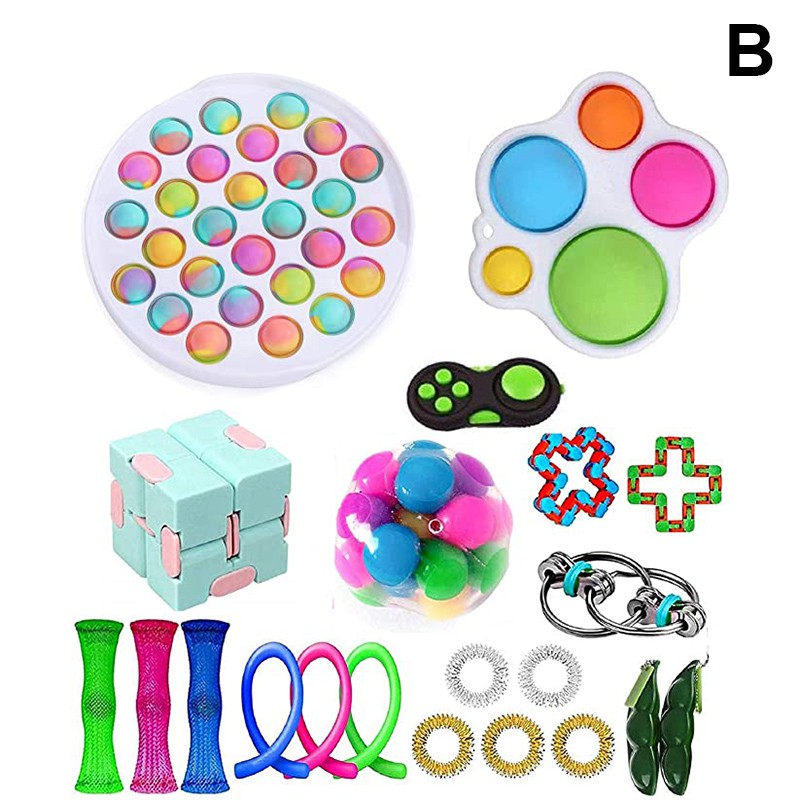 MCL Fidget Toys Set, 24 Pack Sensory Fidget Toys Set With Pop For