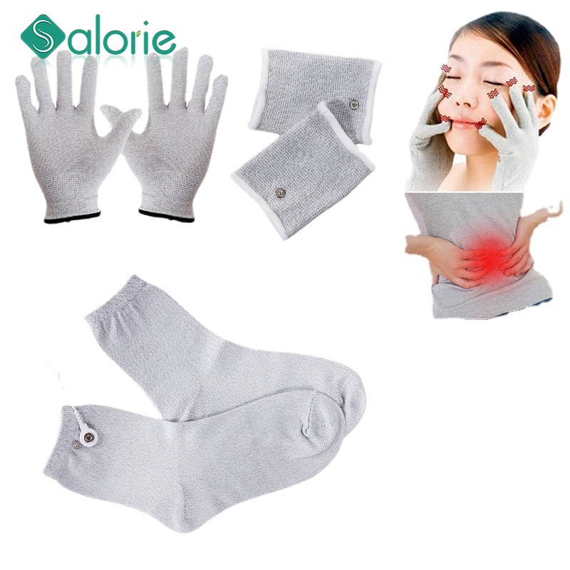 SALORIE Electrode Gloves Socks Bracers Cable Conductive TENS/EMS