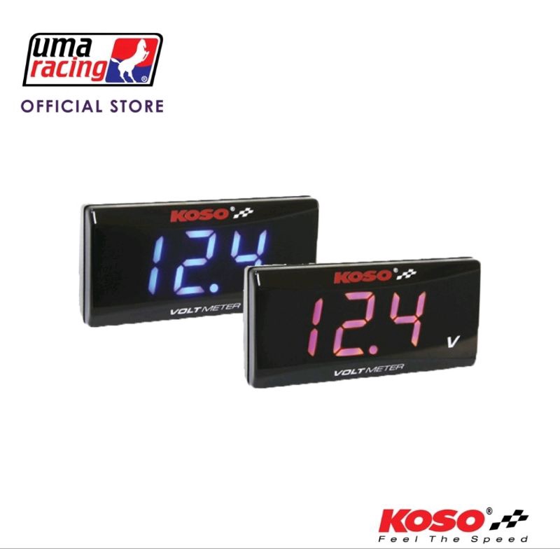 KOSO Volt Meter Universal For All Bike / Temperature Meter with 18mm