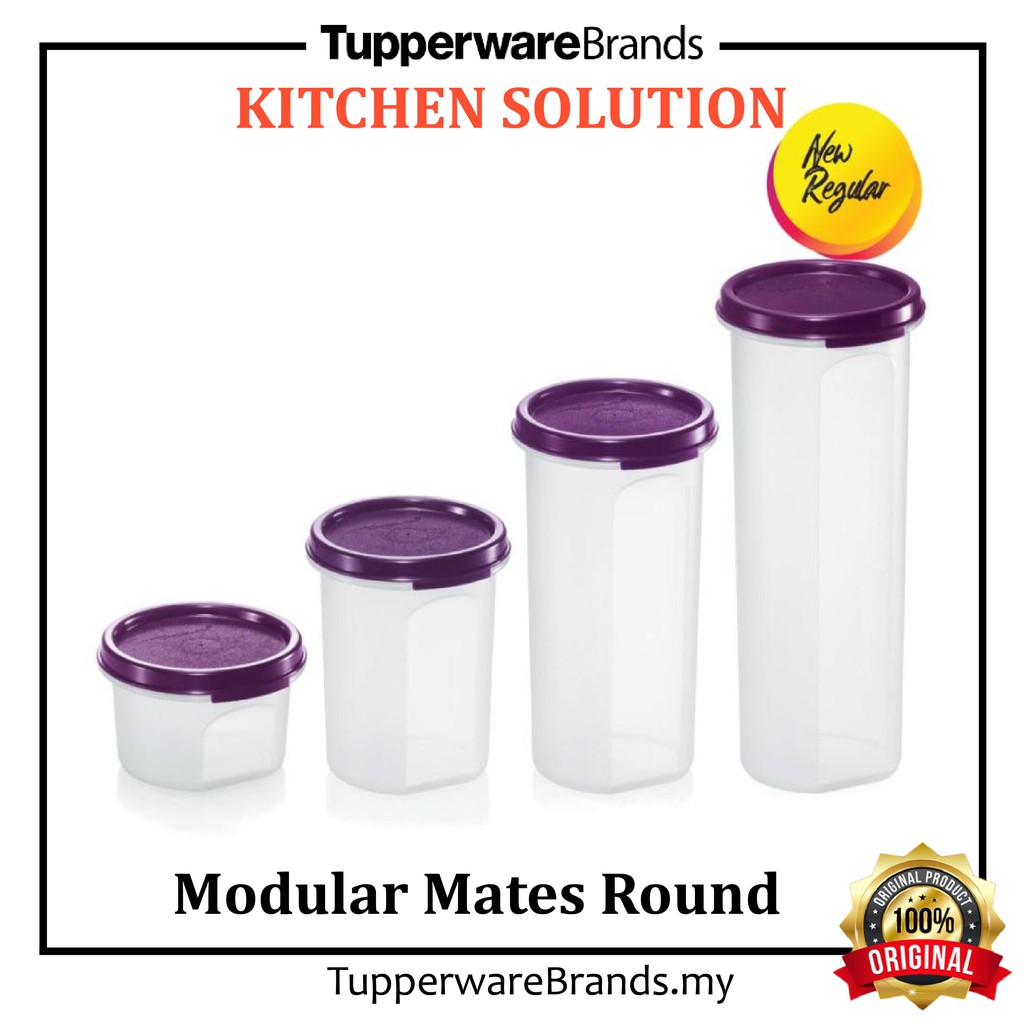 100% Original Tupperware Brands Modular Mates  ROUND 🔥READY STOCK🔥 Dry Food Storage Simpan makanan kering