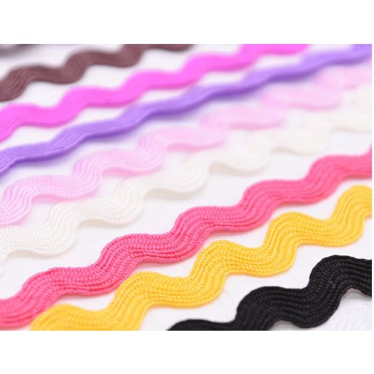 5yards 5mm S Shaped Curve Wavy Lace Trim Ribbon Handmade Hat Clothing Curtain Pillow Decor DIY Sewing S带波浪带(1942L)