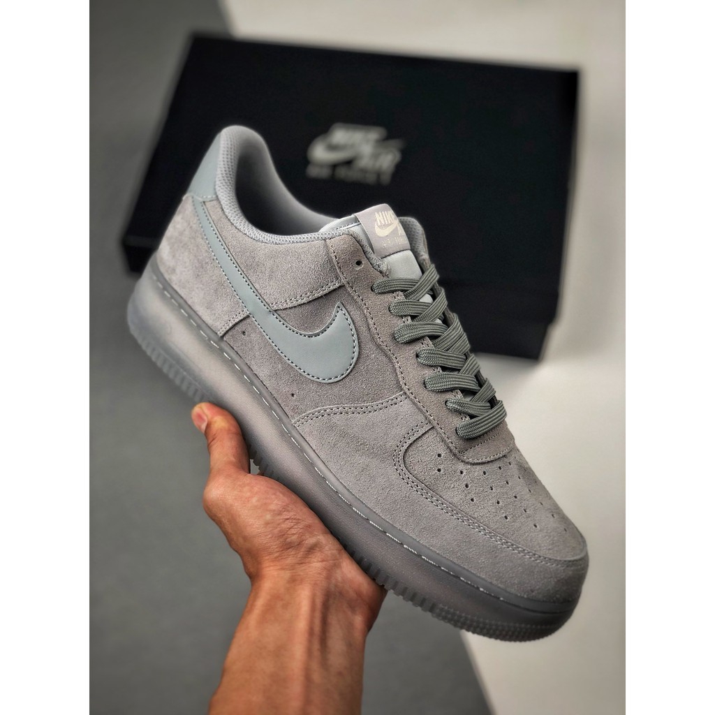 nike air force one grey suede