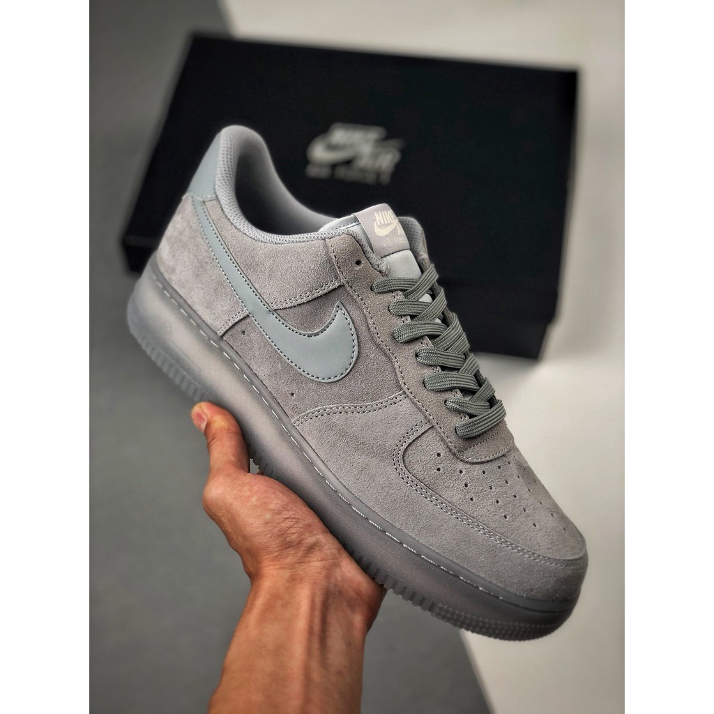 gray suede nike air force 1