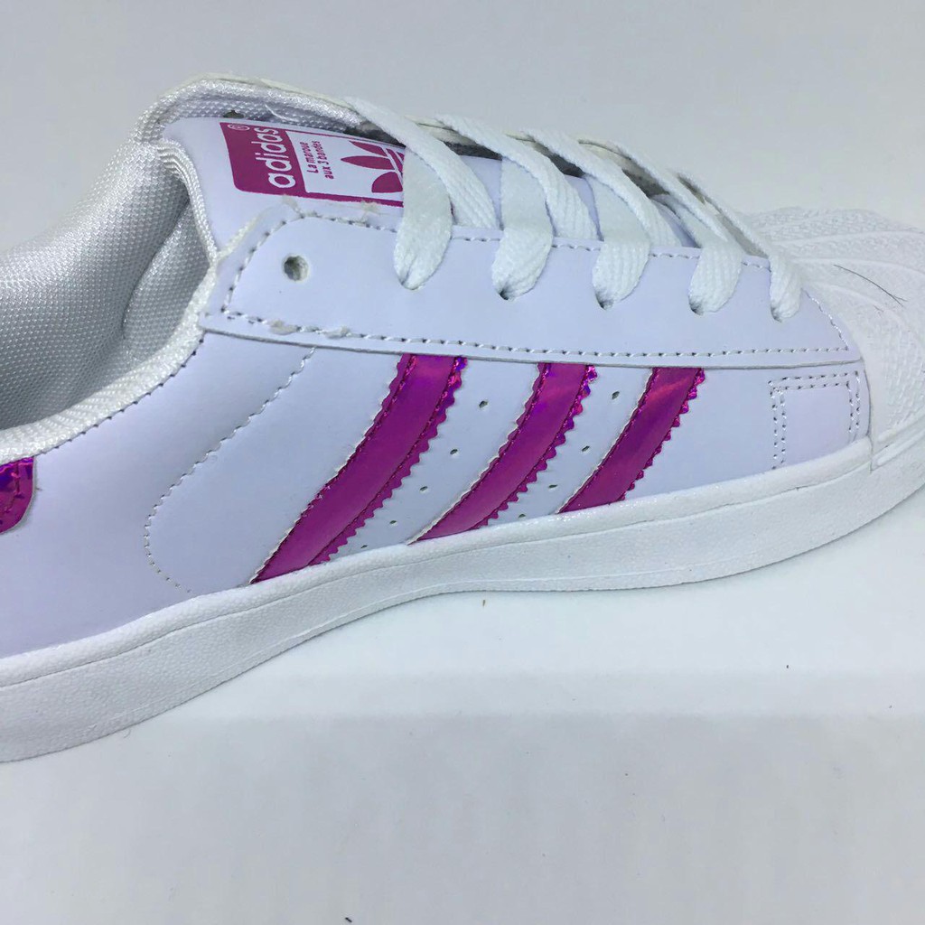adidas superstar pink metallic