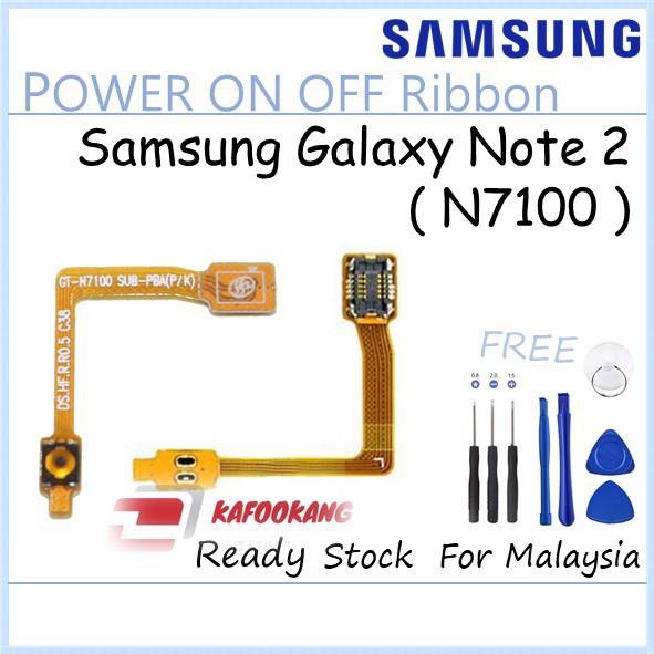 Original Samsung Galaxy Note 2 ( N7100 ) Power On Off Button Flex Cable ...