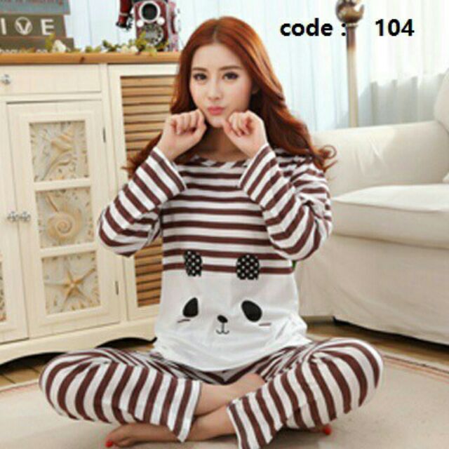 ladies long sleeve pajamas girl pajamas shirt pants sleep wear lingerie sleeping