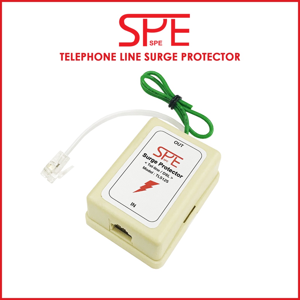 Telephone Line Surge Protector Lightning Arrester SPE Lightning Surge ...