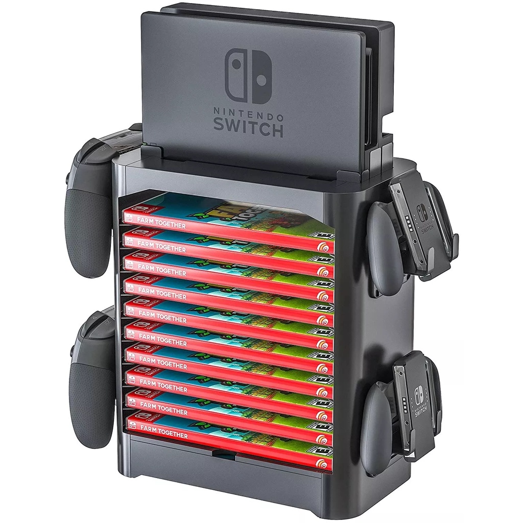VGTIME Nintendo Switch Organizer Station 10 Games Disc Storage Tower