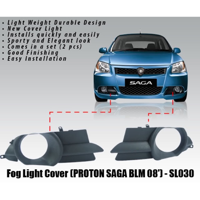Proton Saga Blm 2008 Cover Fog Lamp New Set Shopee Malaysia