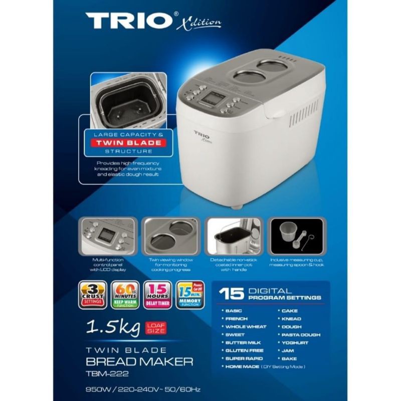 Trio Bread Maker TBM-222