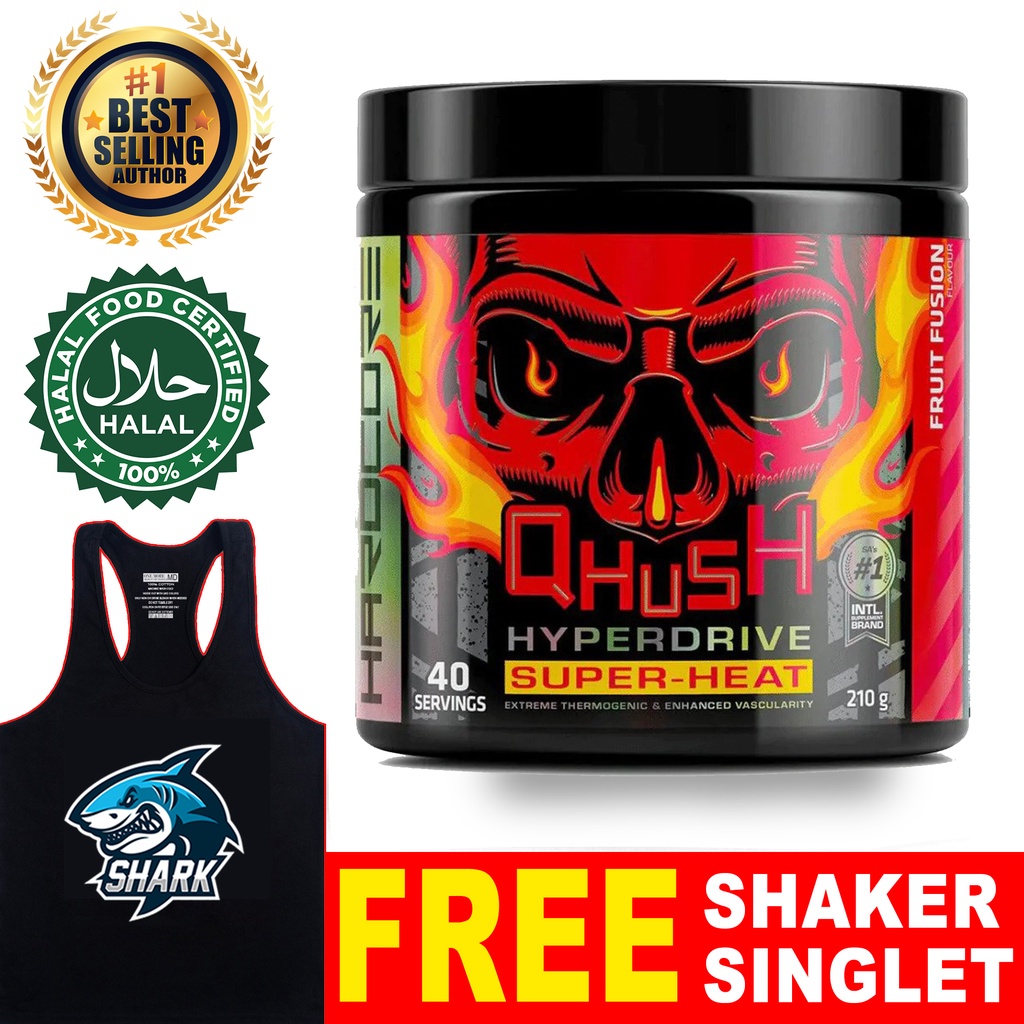 No1 USN Qhush Hyperdrive PreWorkout Extreme Energy Booster Drink