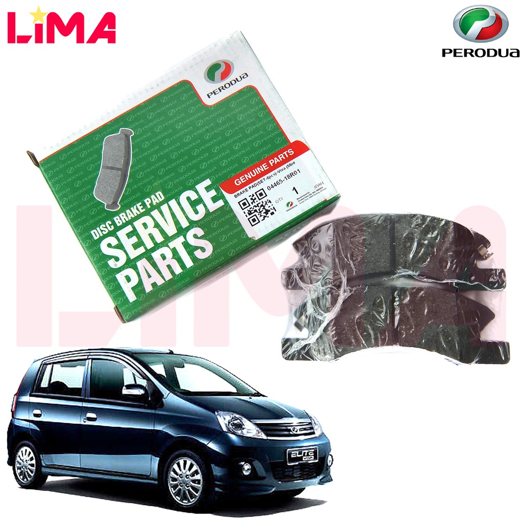 PERODUA VIVA ALL , ELITE FRONT BRAKE PADS *ORIGINAL* ( 0446518R01