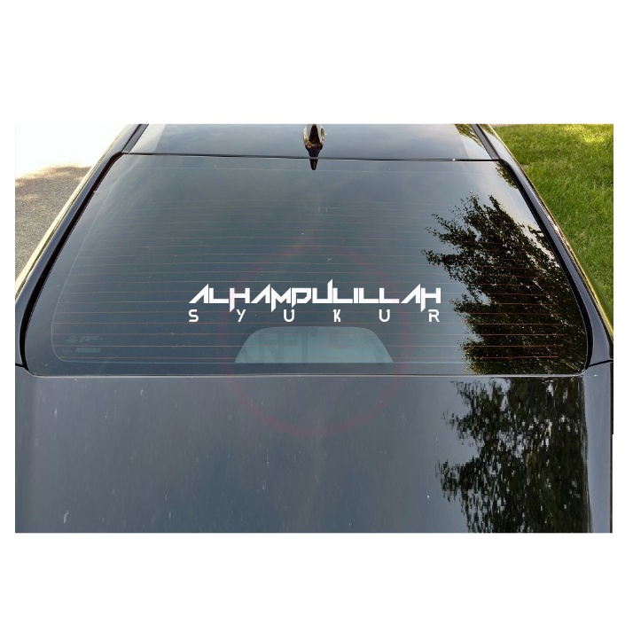 45x8cm Alhamdulillah Syukur Cermin Depan Belakang Kereta Front Rear Car Windscreen Windshield Window Stiker Sticker Viny