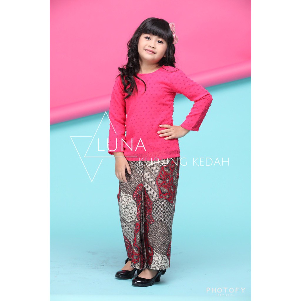  Baju  Kurung  Kedah  Batik Premium Cotton Budak Kanak kanak 