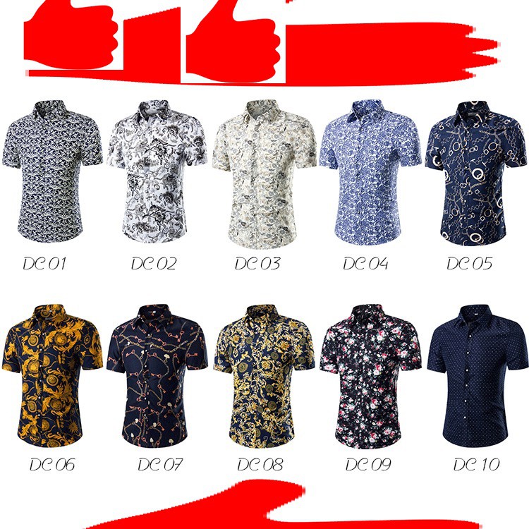 kemeja lelaki batik bunga flora baju  terbaru  dd18cu 