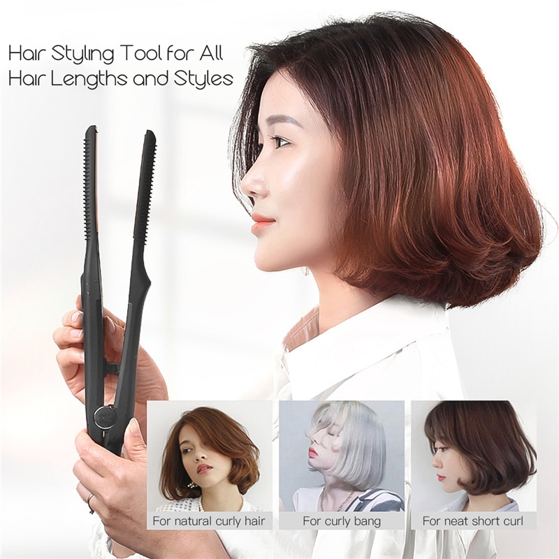 Ultra-Thin Hair Straightener Curler Professional Ceramic Flat Iron For Short  Hair Women and Men Fast Styling Adjustable Tools 45 | Shopee Malaysia