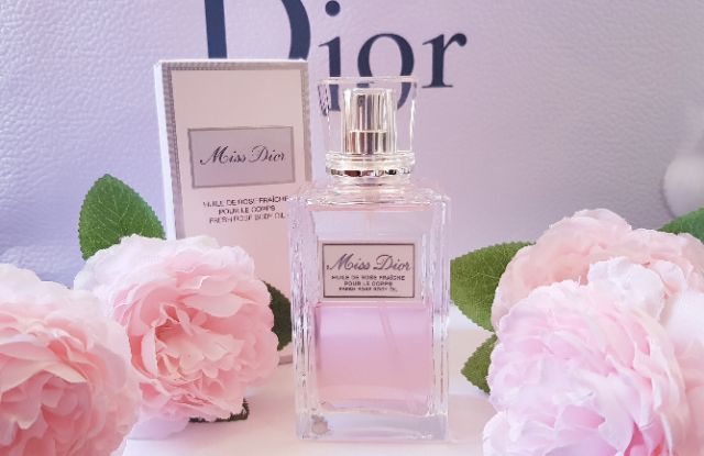 miss dior fresh rose body oil review