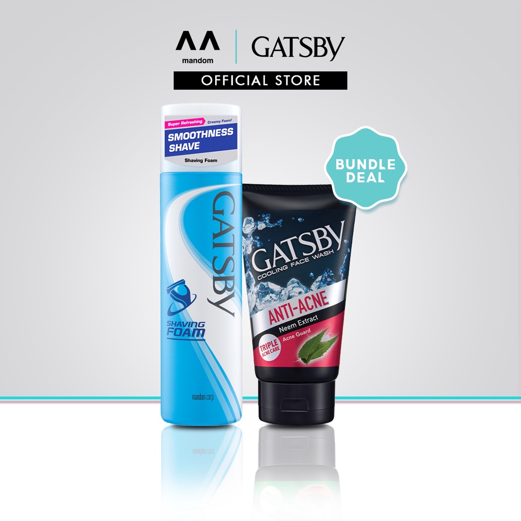 [Bundle Deal] Gatsby Shaving Foam + Cooling Face Wash _ AntiAcne