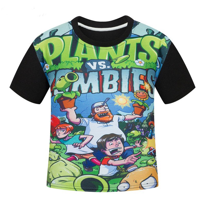 Plants vs Zombies Tees Clothing Children Boys Tshirts Kids Children t