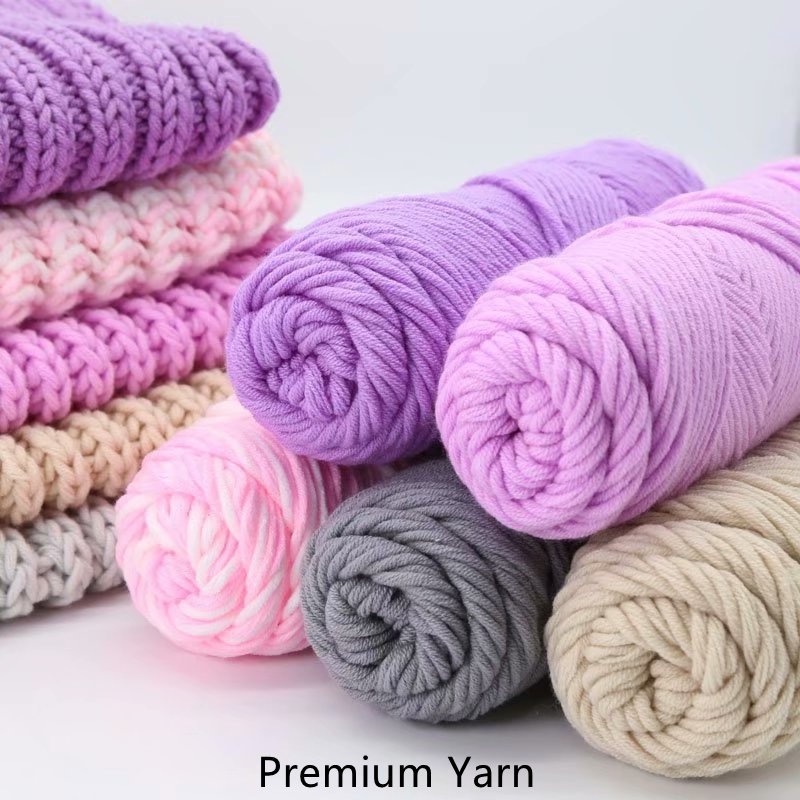 ❤️8 Strands Milk Cotton Yarn Thick Woolen Thread Sweater Scarf Crochet Craft Soft Warm Baby Yarn Hand Knitting Threads