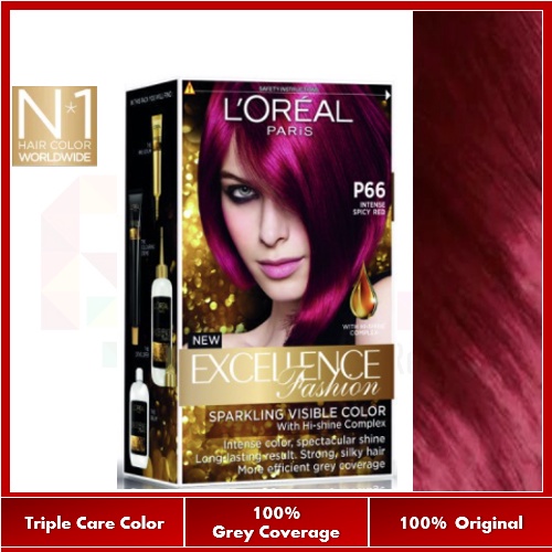 ♞♤L'Oreal Loreal Paris 3 Excellence Creme / Fashion Triple Care Hair Color  Cream | Shopee Malaysia
