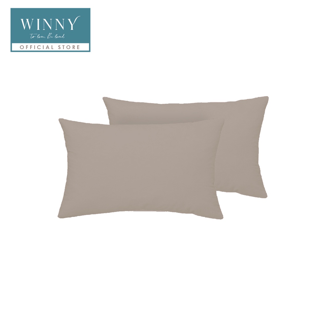 Winny Relish Pillow Case Set (2pc) 620 TC Multiple Color Plain Solid