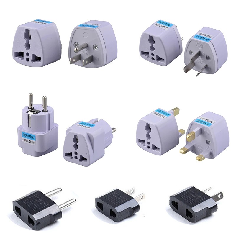 Universal Plug Converter American European AU EU To EU UK US Power Plug Adapter USA Israel Brazil Travel Adapter 100~250V 1pcs