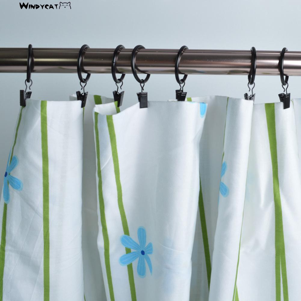 10pcs Curtain Clips With Hook Balcony Curtain Screen Drapery Metal