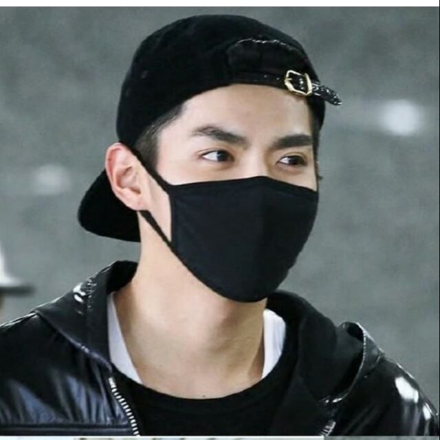 Cotton Washable Black Mask Fashion Korean Shopee Malaysia