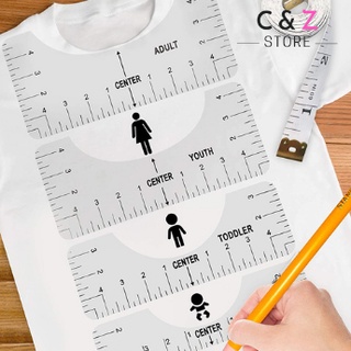Front and Back Shirt Measurement V-Neck/Round T Shirt Ruler Guide for Vinyl Alignment 14 Pcs Tshirt Rulers Alignment Tool to Center Designs for Adult Youth Toddler Infant 