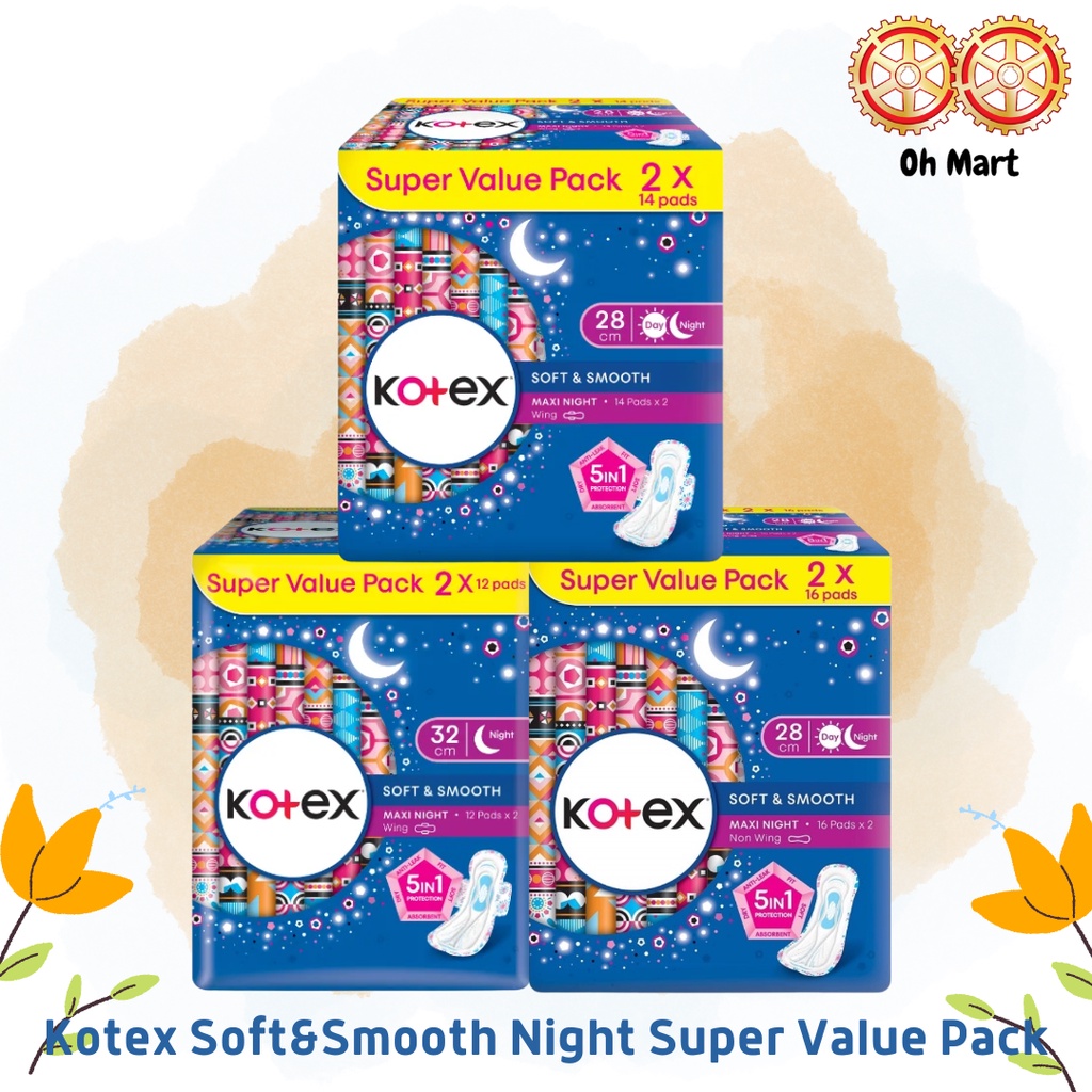 Kotex Soft& Smooth Night Use Super Value Pack Shopee Malaysia