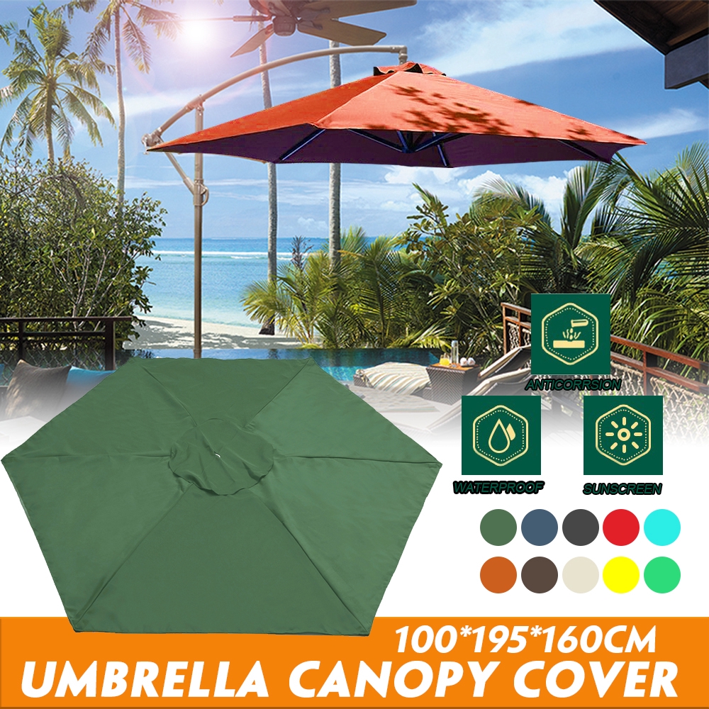Canopy Cover Replacement Gazebo Top Roof Sun Umbrella Surface Garden Parasol 