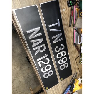 ON-SALE) 2PCS PLATE BESI KETUK KERETA EURO DESIGN ORIGINAL 